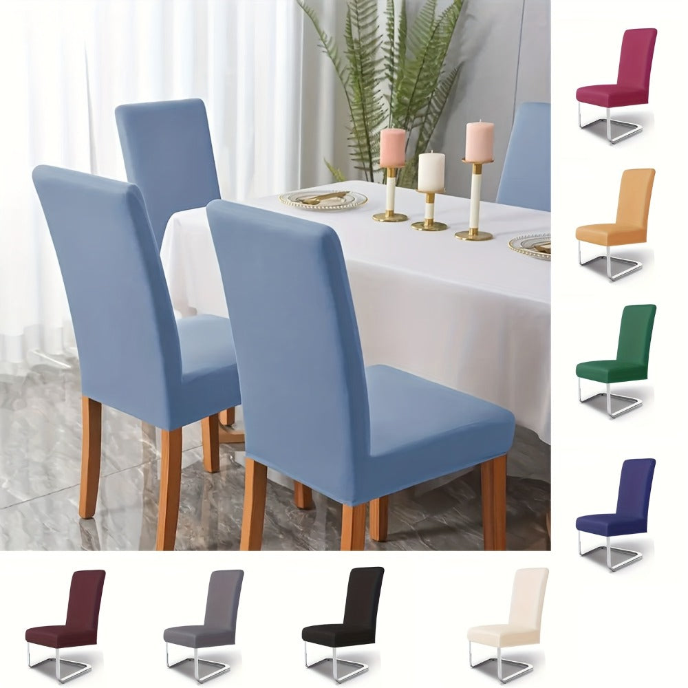 Stretch Dining Chair Covers Set | Elastic Jacquard Slipcovers for Dining Room Kitchen Wedding Office, 4pcs or 6pcs, 9 Colors, Washable Furniture Protector - product image