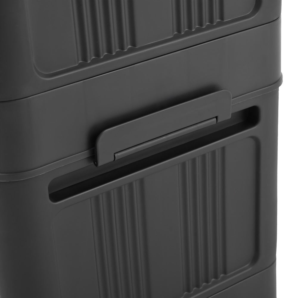 Rolling Storage Cart 4 5 Tier Double Door Collapsible Stackable Plastic Organizer with 360 Lockable Wheels Space Saving Bin for Dorm Office Closet Bedroom Garage Gym - product image 16