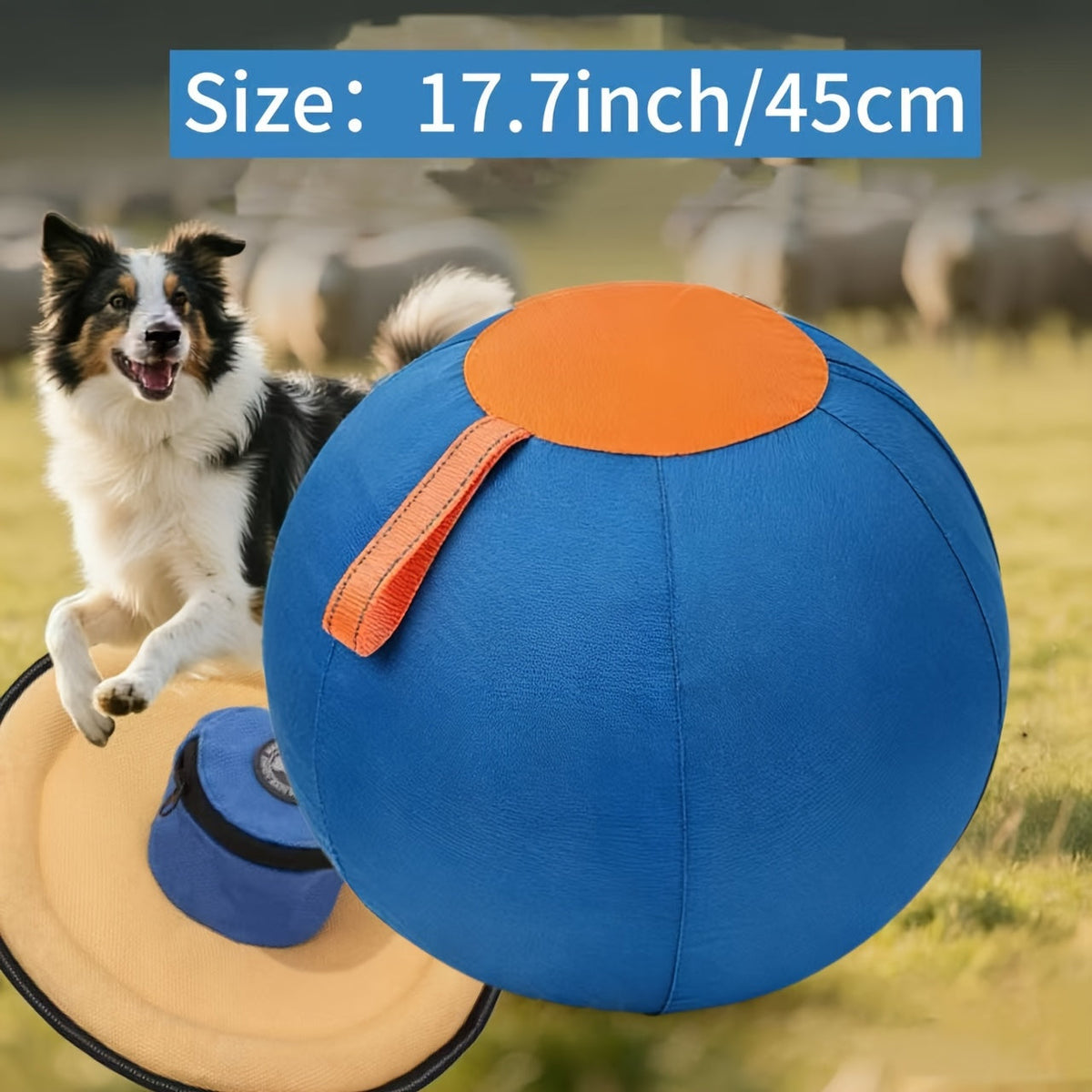 Inflatable Dog Ball Large Bear Shape Interactive Training Ball for Dogs Boredom Buster Toy for Bulldogs Australian Shepherds Golden Retrievers Large Breeds for - product image 2