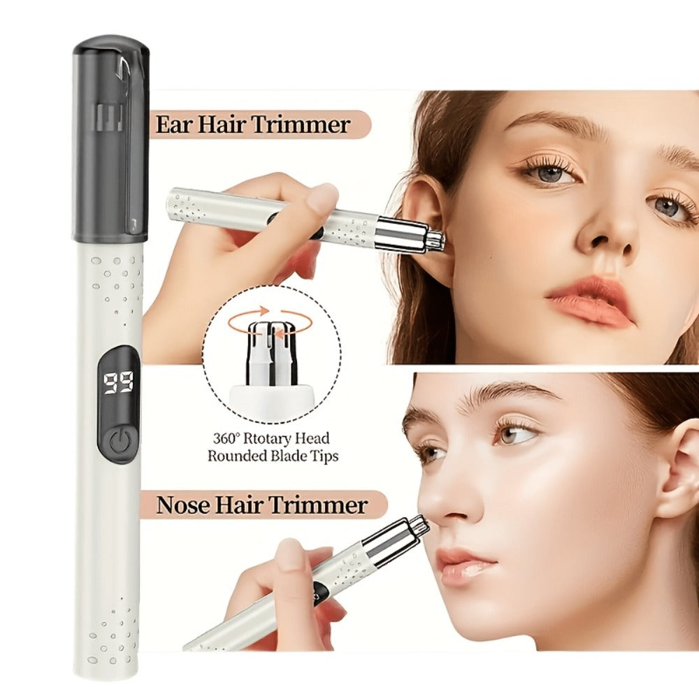 Nose Hair Trimmer Electric – USB Rechargeable Stainless Steel Unisex Trimmer for Nose, Ear & Eyebrow Hair, No-Pull Painless Cutting, Portable Stylish Design for Men & Women - product image 2