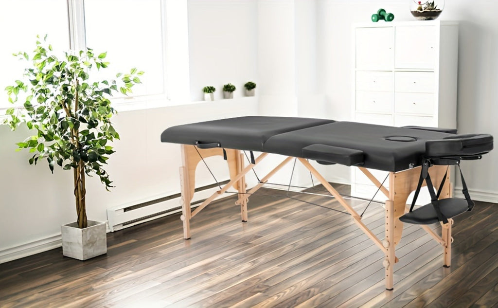 2-Fold Portable Massage Table with Face Cradle & Carrying Bag — Adjustable Height PU Leather Lash Bed for Spa, Tattoo, Esthetician & Home Use, 6 Colors, 2 Sizes - product image 14