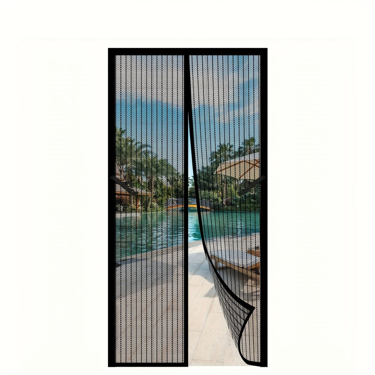 Magnetic Screen Door with Heavy Duty Metal Frame – Self-Closing Mesh Door Curtain, Insect-Proof Bug Screen with Frame Shackle, Easy Install for Indoor & Outdoor Doorways, Pet & Kid - product image 13