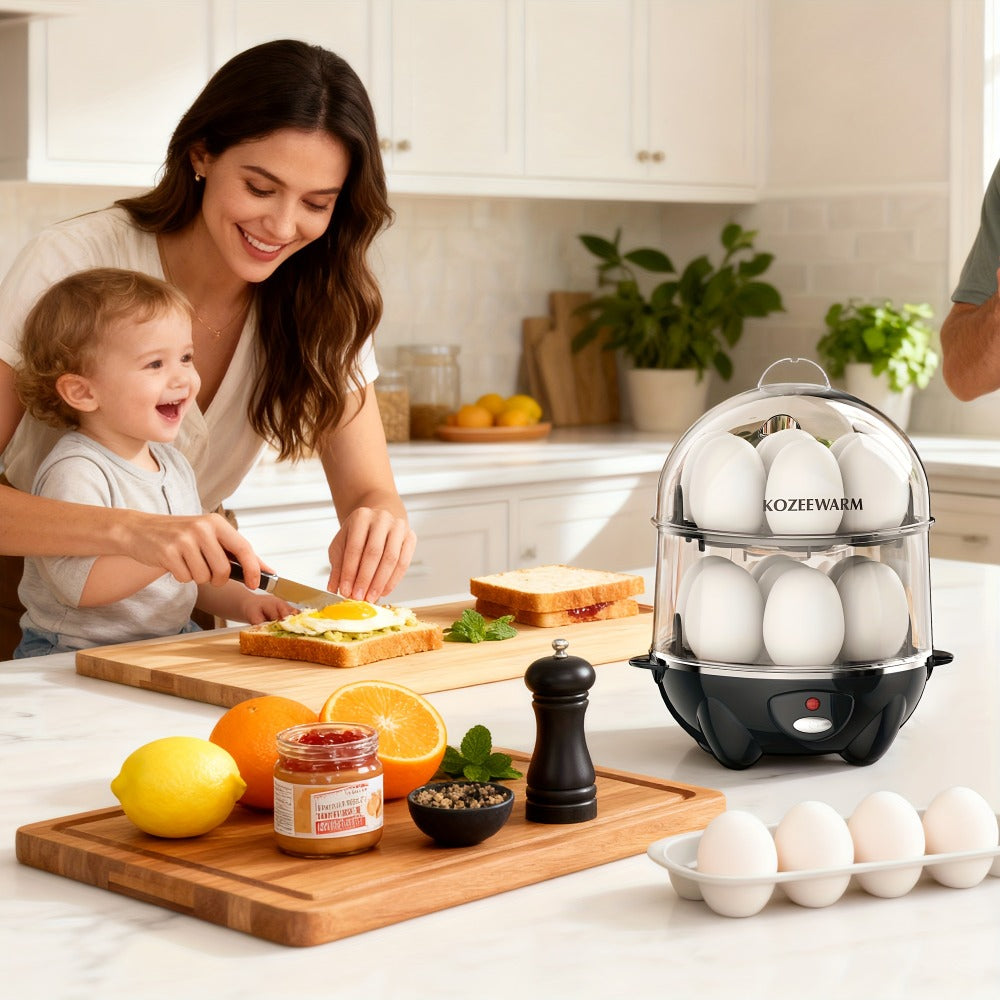 Electric Egg Boiler & Cooker with Auto Shut-Off – Single & Double Layer, Multi-Function for Hard Boiled, Soft Boiled, Scrambled, Omelette, Steamed Vegetables & Dumplings, 4 Colors - product image 16