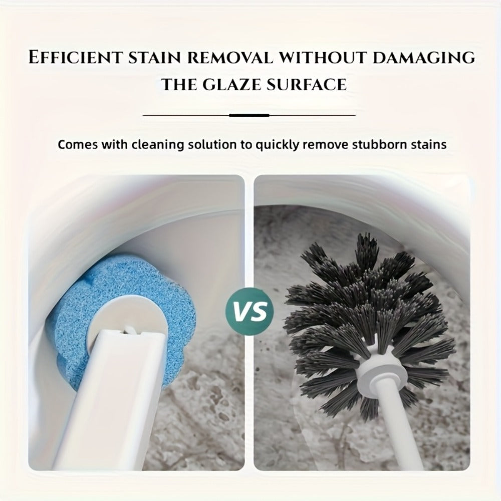 Disposable Toilet Brush Set with Replacement Heads – Hygienic No-Touch Bathroom Cleaning Brush with Stand Easy Install - product image 6