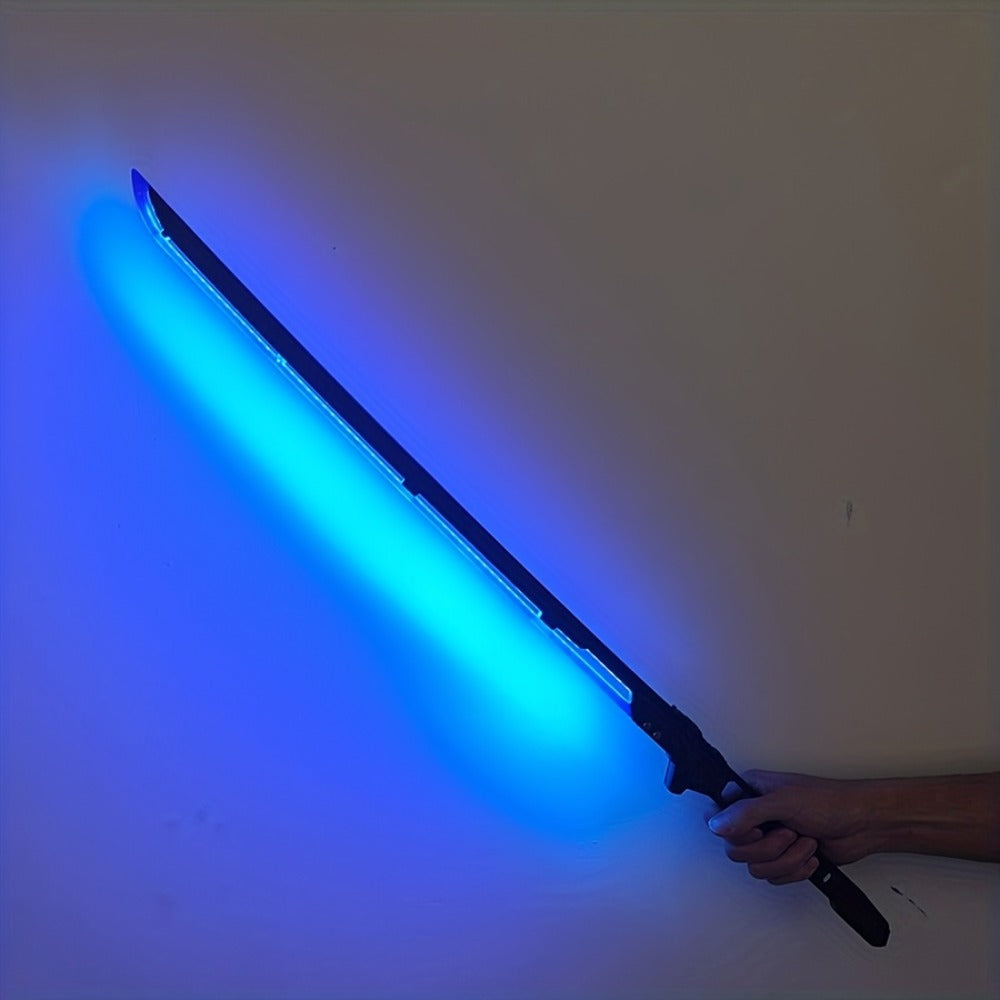 1:1 Scale Sci-Fi Glowing Sword for Cosplay Halloween Masquerade Party Display Collectible Blunt Safe Red Orange Green – LED Cyberpunk Katana Prop 80cm Acrylic - product image 17