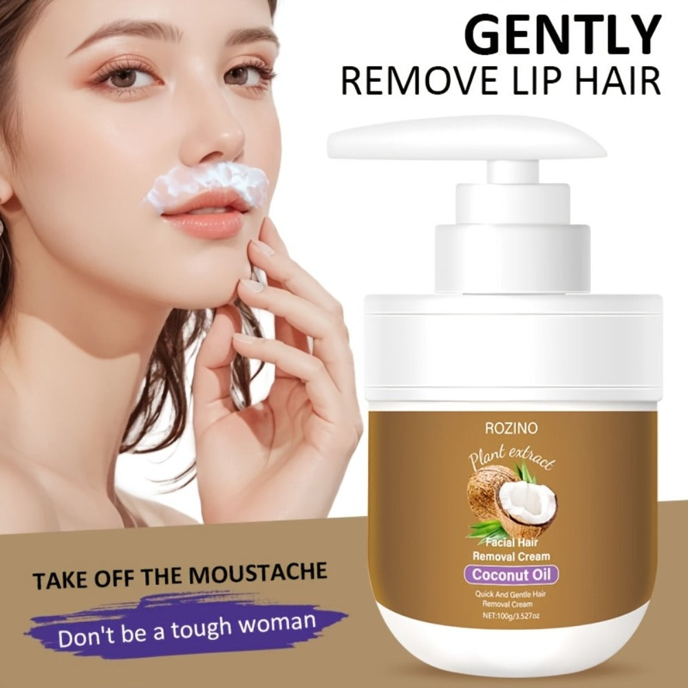 Coconut Oil Hair Removal Cream 2-Pack Gentle Depilatory for Women & Men — Natural Ingredients Deeply Hydrating Minimizes Irritation, Smooth Skin for Face Legs Arms Body, At-Home Pa - product image 9