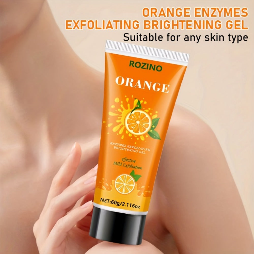Orange Enzyme Cleansing Gel 60g Aloe Vera Hyaluronic Acid Vitamin C Gentle Exfoliating Deep Pore Cleansing Brightening Moisturizing Face Body Daily Skin Care Women - product image 2