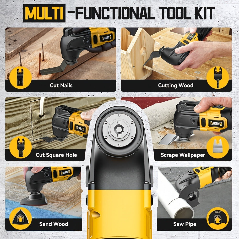Oscillating Multi Tool Brushless Cordless Compatible with DeWalt 20V / 18V Battery – 21000 OPM Variable Speed, 4.5° Oscillating Angle, Anti-Vibration, Wood Cutting Blades & Sanding - product image 6