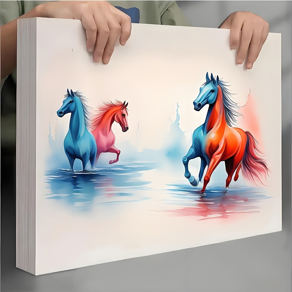 Watercolor Paper 50 Sheets Artist Grade Cold Press for Watercolor Painting DIY Crafts Sketching Available in 11.8x8.2in and 16.5x11.7in for Artists Beginners Students for Everyday Use