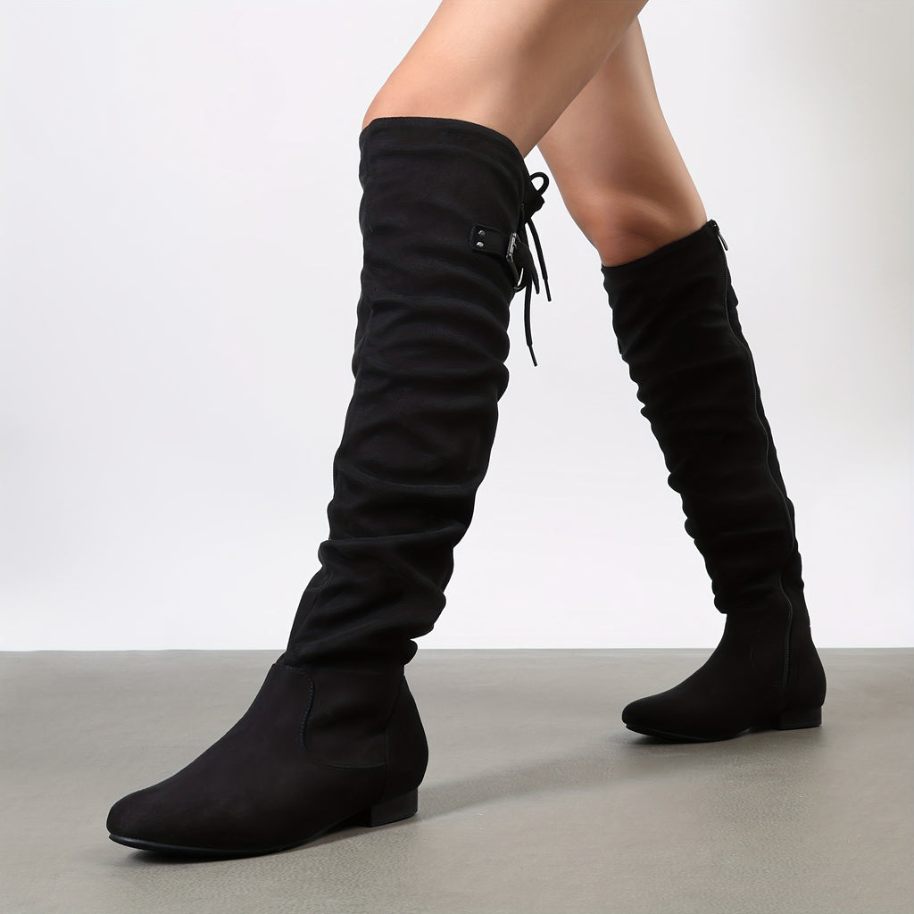 Women's Over The Knee Thigh High Winter Boots Comfortable Fashion Versatile Over-the-knee Boots Women Boots Autumn Boots Winter Boots Christmas Gifts for Friends, Slip Resistant Sole