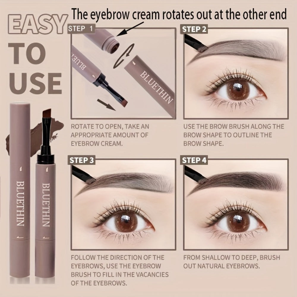 Waterproof Eyebrow Pencil Double-Ended Micro Precision Tip - Long-Lasting Smudge-Proof Brow Definer with Spoolie Brush Hair Stroke Effect for Women All Skin Types Dark Brown - product image 4