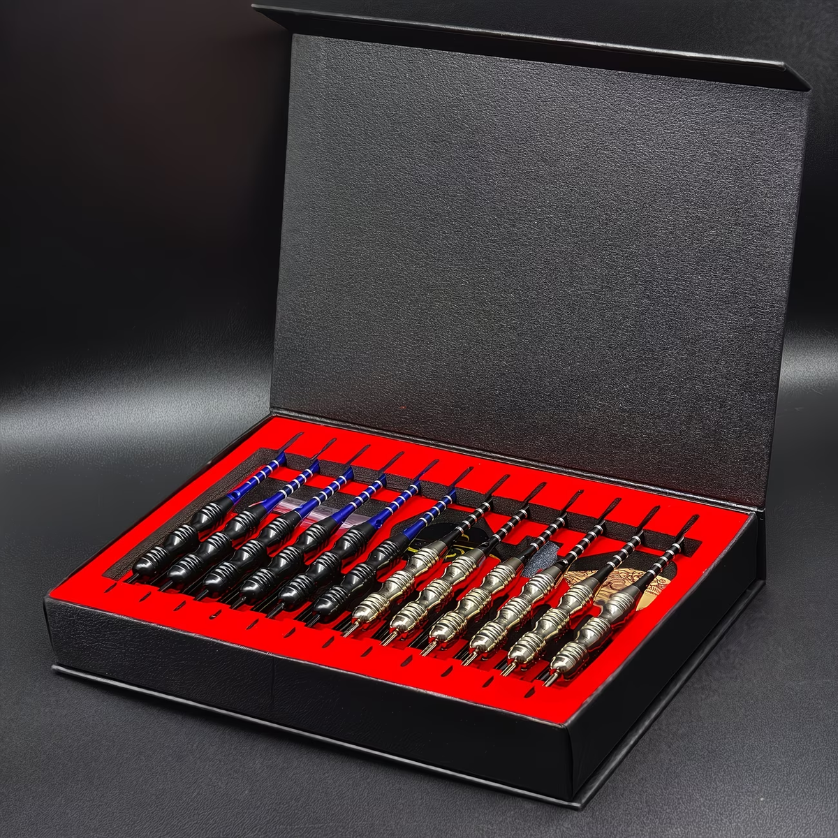 Steel Tip Darts Gift Set with Aluminum Alloy Shaft & Skull Dart Flights | Iron Tip Pop Darts Set | Deluxe Gift Box for Indoor Club Entertainment Sports Competitions Casual Outdoor Games