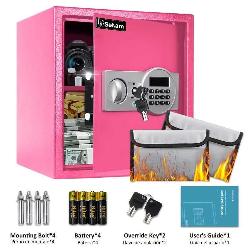 Heavy Duty Steel Safe With Cash Bag Without Cash Bag Home Safety Safe Equipped With A Combination Lock and Key Lock Suitable For Storing Cash Documents and - product image 24