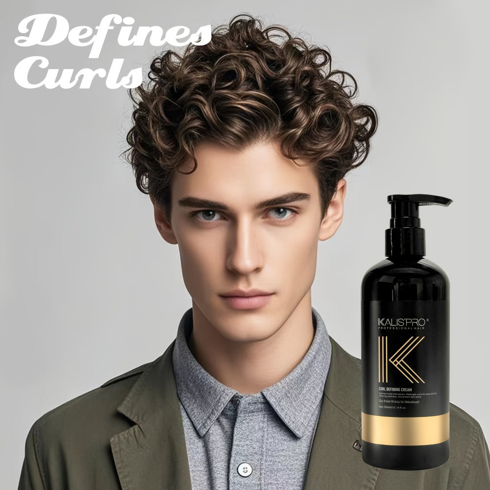 Men's Curl Cream Sulfate-Free 10.14oz - Frizz Control Styling Cream for Wavy & Curly Hair | Controlled Hold, Boosts Shine & Hydration | No Sticky Residue | Curly Guy Method Approve - product image