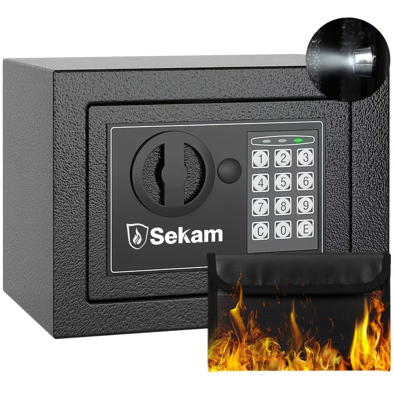 Heavy Duty Steel Safe With Cash Bag Without Cash Bag Home Safety Safe Equipped With A Combination Lock and Key Lock Suitable For Storing Cash Documents and - product image 14