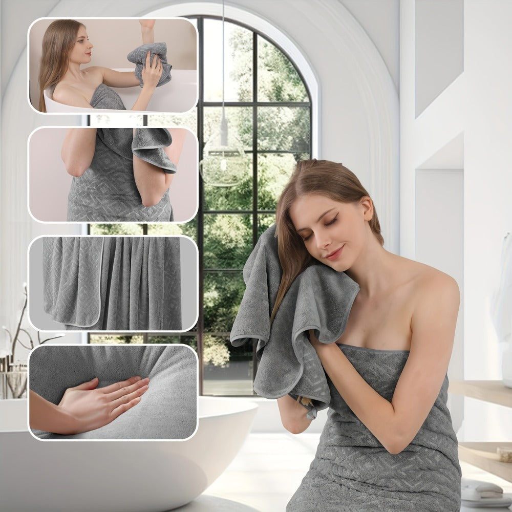 700GSM Bath Towel Set 8 Piece Extra Large Ultra Soft Thick - Highly Absorbent Quick Dry | 2 Oversized Bath Towels 2 Hand Towels 4 Washcloths | 16 Colors | Bathroom Hotel Gym Spa Ad - product image 10