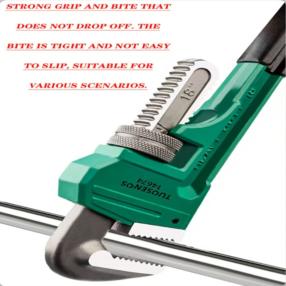 Pipe Wrench Professional Heavy Duty - 8", 12" & 18" CR-V Alloy Steel Plumbing Wrench, Non-Slip Ergonomic Handle, 1500 lbs Torque, Fits 1/2"-4" Pipes, for Plumbing, Automotive & Ind - product image 11