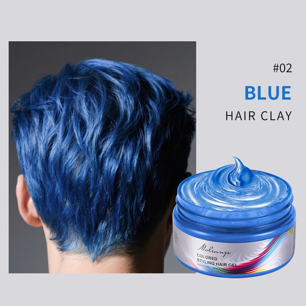 Hair Color Wax Temporary Hair Dye 3.53oz — 9 Vivid Shades, Easy Wash, Non-Damaging, Mixable Colors for Halloween Carnival Festival Cosplay Party - product image 5