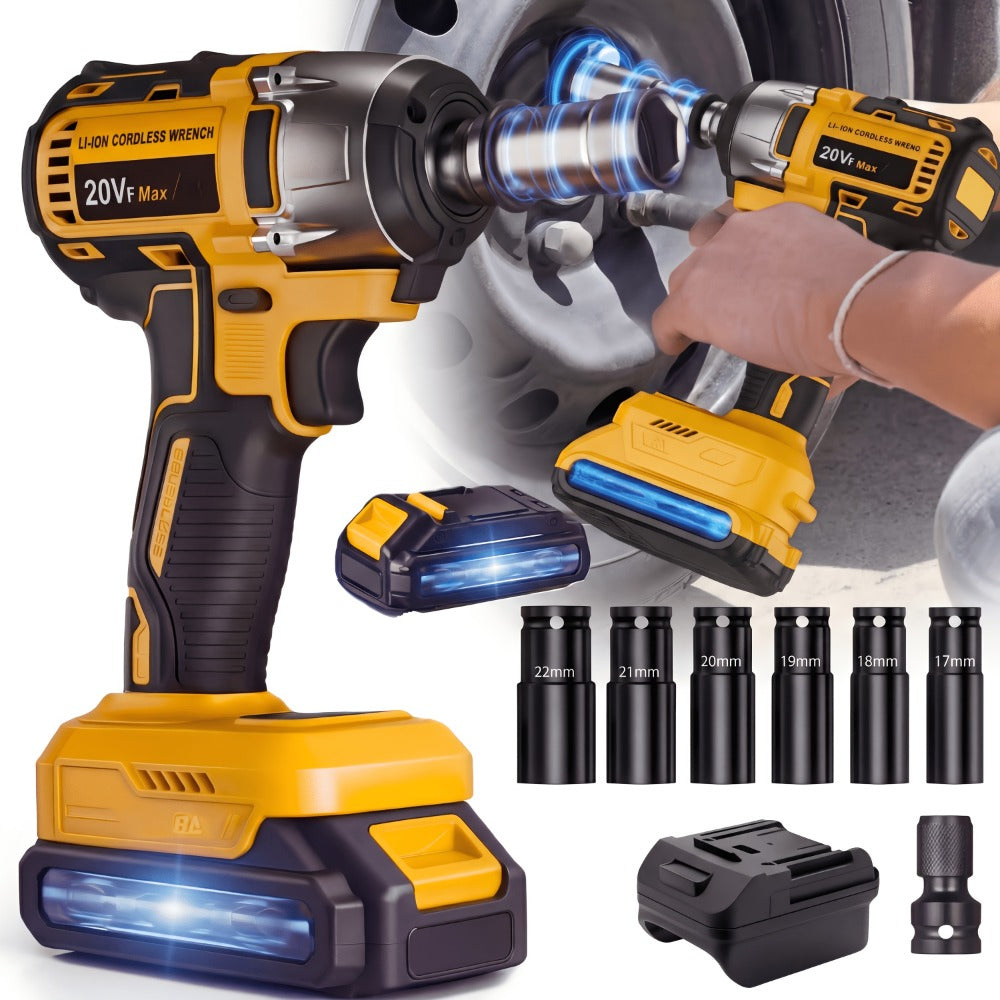 Cordless Impact Wrench 1/2 Inch Brushless – 450N.m 259Ft-lbs High Torque Impact Gun, 3300RPM Variable Speed, 12 Sockets, Fast Charger & Dual Battery Options for Auto Repair & Home  - product image 3