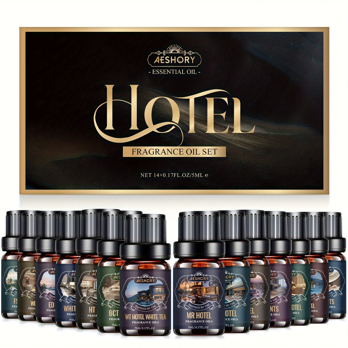 Essential Oil Diffuser Gift Set 14 Pcs – Luxury Fragrance Oils for Diffuser, Candle Making & Aromatherapy | Hotel Collection Scents - product image 9