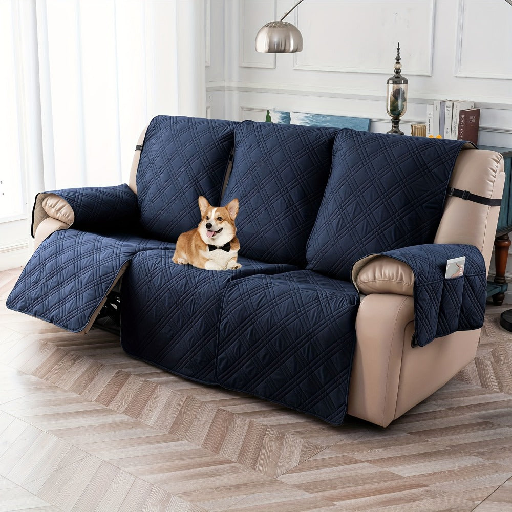 Waterproof Recliner Slipcover 3pcs Set | Non-Slip Quilted Elastic Recliner Chair Cover, Furniture Protector for Living Room Bedroom Office, 8 Colors - product image 18