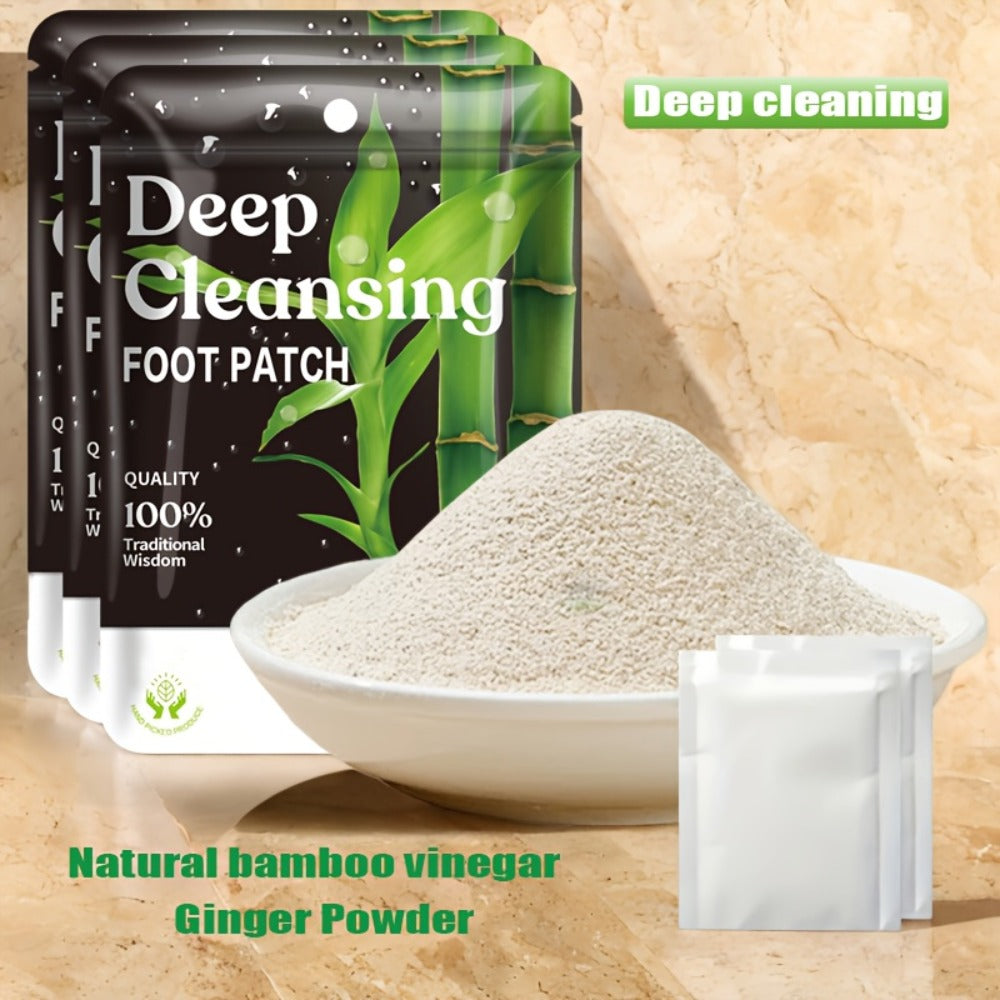 Detox Foot Patches with Bamboo Vinegar Ginger & Lavender — Natural Plant Formula Deep Cleansing Overnight Foot Pads, Moisturizing Soothing Foot Care for Tired Aching Feet, Home Spa - product image 6