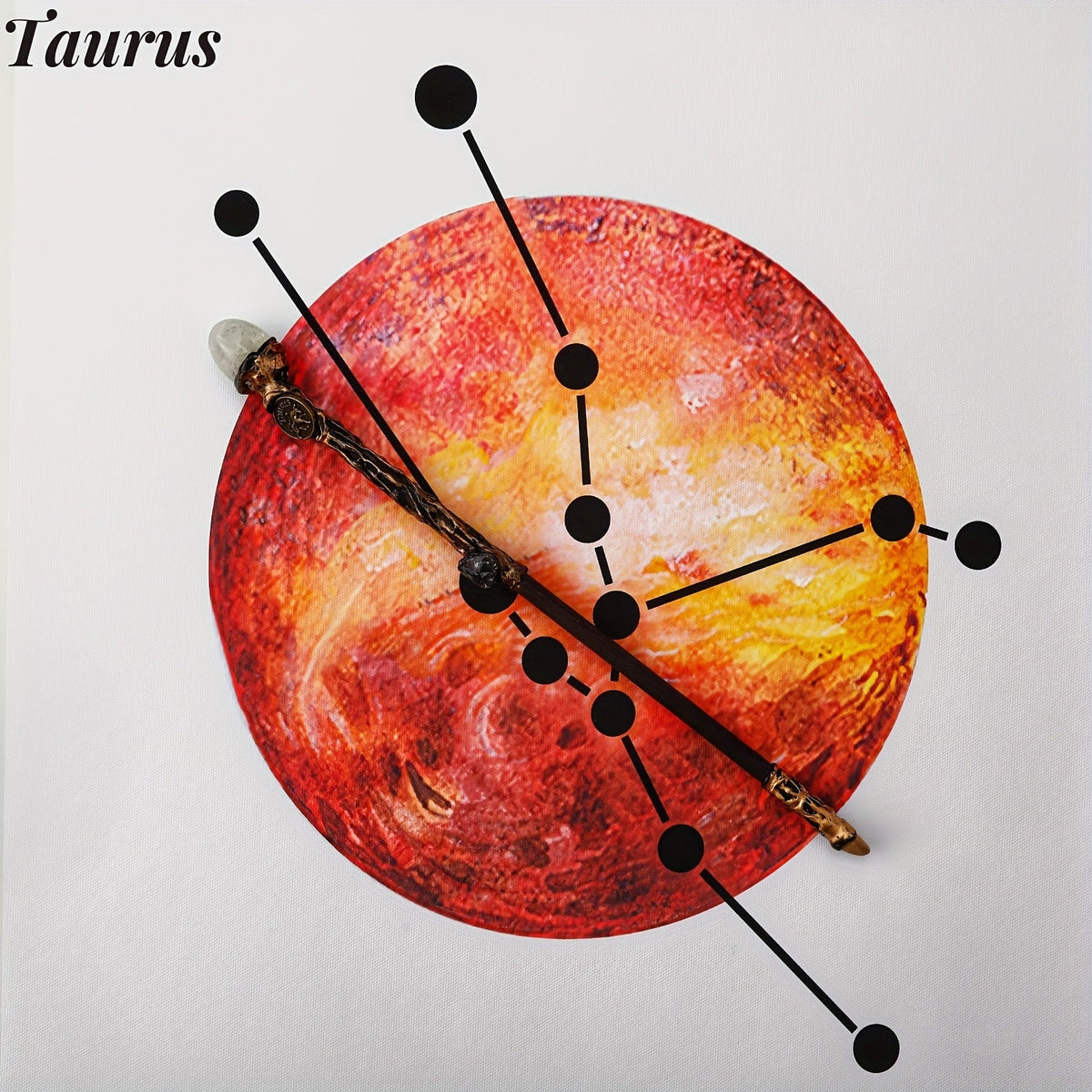 Handmade Astrology Wand All 12 Signs Aries Taurus Gemini Cancer Leo Virgo Libra Scorpio Sagittarius Capricorn Aquarius Pisces Cosplay Party Decor Birthday Gift | Zodiac Crystal Magic Wand with Gift Box