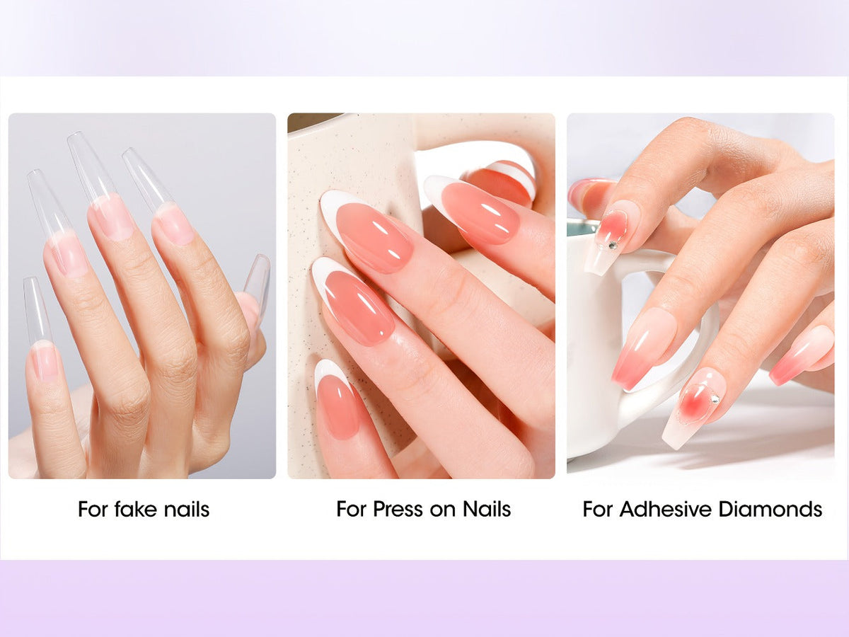 Solid Gel Nail Glue Kit with Mini LED Lamp — 8g UV Cure Gel Glue 28+ Days Long-Lasting Bond for Press On Nails Acrylic Tips Rhinestones, Non-Toxic Natural Resin, Salon & Home Manic - product image 15