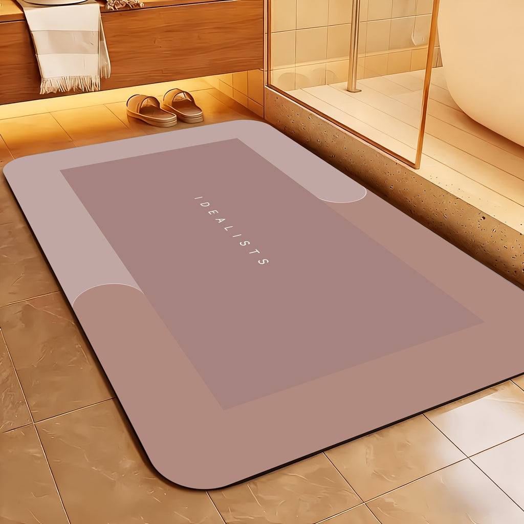 [Popular Choice] Super Absorbent Quick-Dry Bath Mat - Soft, Non-Slip Diatomite Design, Suitable for Showers, Bathtubs, and Doors - Hypoallergenic, the Perfect Home Decor Accessory
