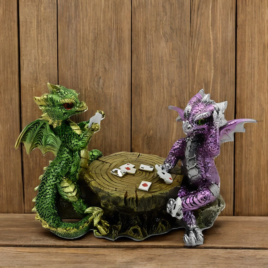 Dragons Playing Chess Figurine – 6.5" Decorative Polyresin Dragon Statue Sculpture for Home, Office & Bookshelf Decor, Unique Collectible Gift for Housewarming, Birthday & Holiday - product image 5