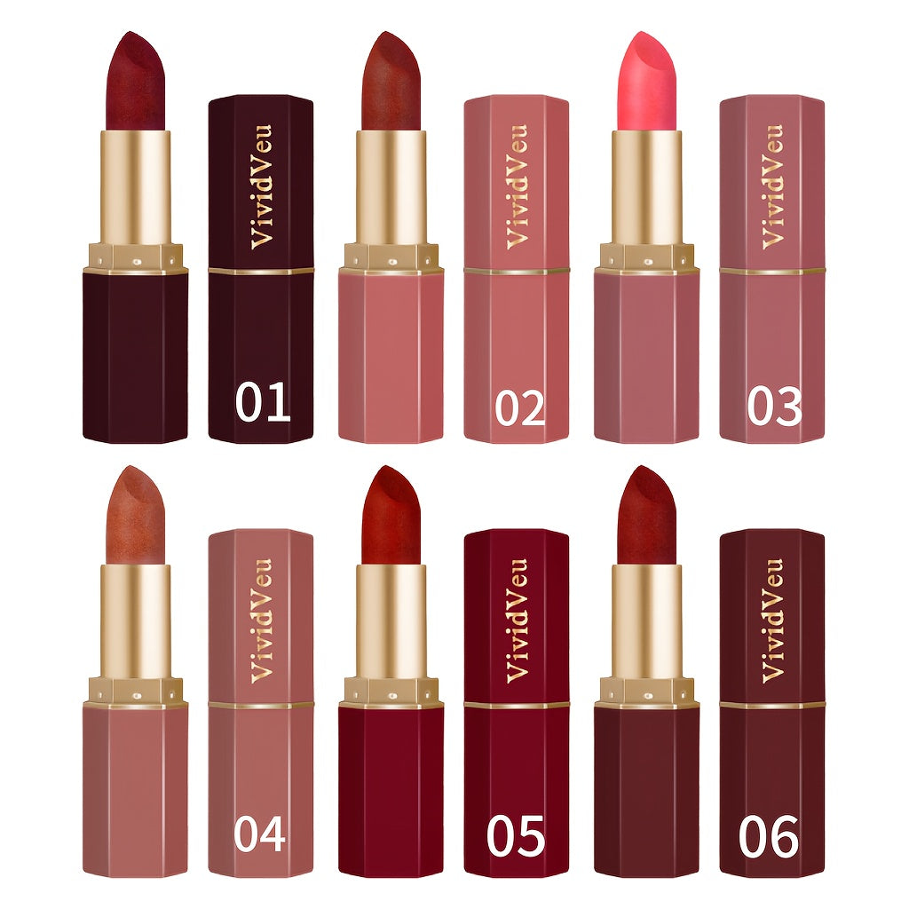 Berry Lipstick Set 6pcs Squalane Moisturizing Cream Formula — Smooth Buildable Color Rose to Deep Plum, Easy-Apply for All Skin Tones, Holiday Halloween Christmas Makeup Gift for W - product image 11