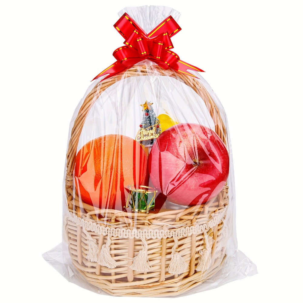 Cellophane Bags 50-Pack Large 18x30 Inch Transparent Gift Basket Wrap Bags – Clear Cellophane Wrapping for Christmas, Holidays & Gift Packaging - product image 8