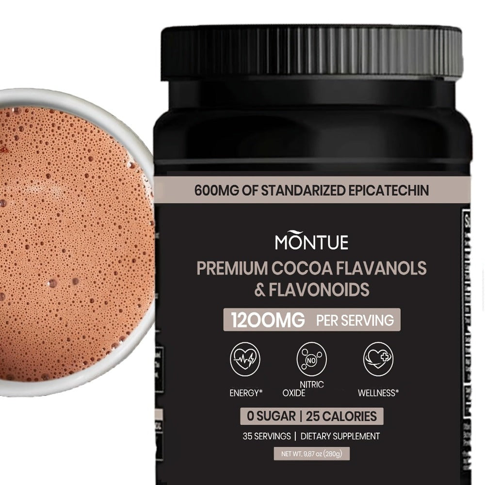 High Flavanol Cocoa Powder 1200mg Per Serving – Cocoa Flavanols & Epicatechin – Unsweetened Dark Chocolate Cacao Powder for Baking, Coffee, Smoothies & Instant Drinks – Rich Intens - product image 10