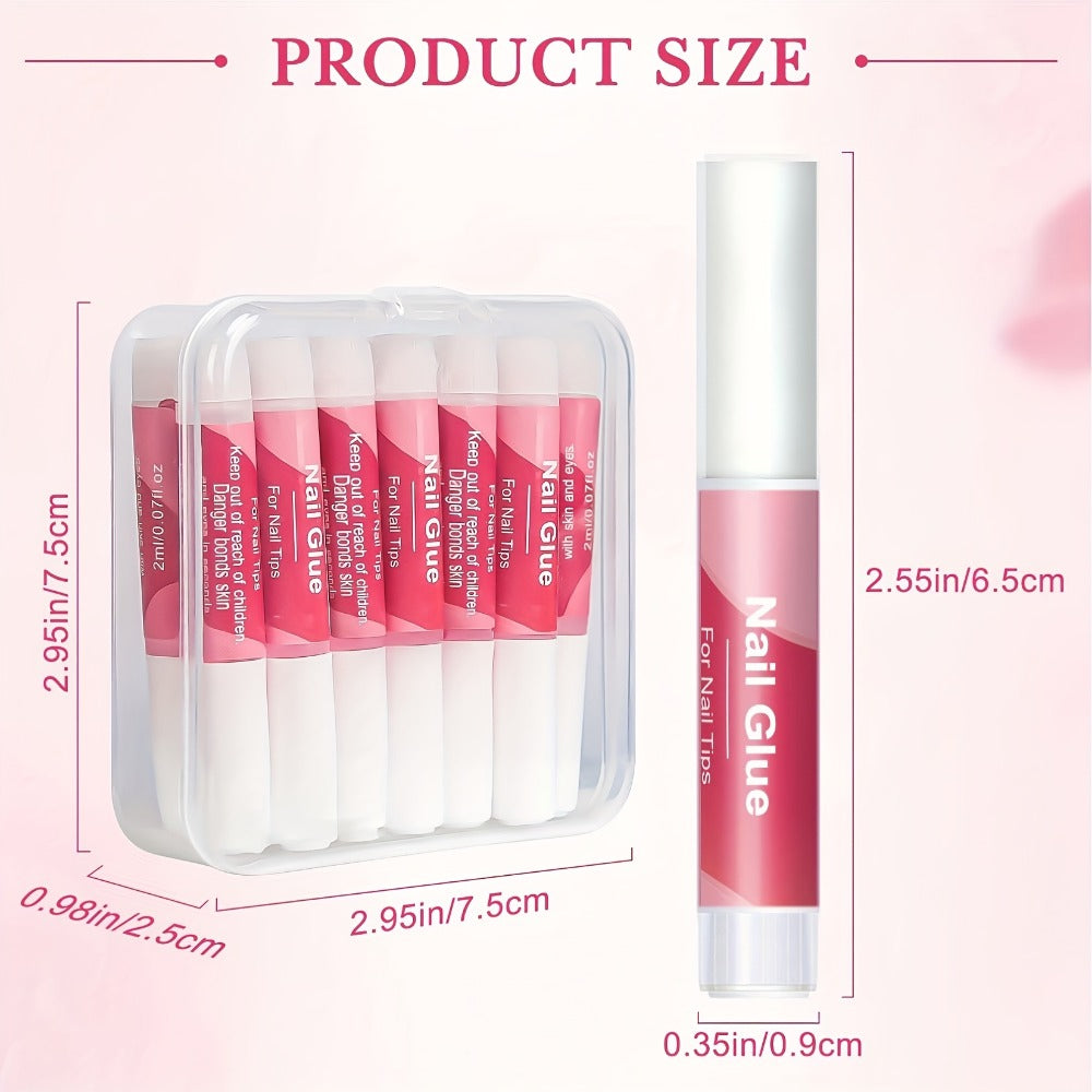 Press On Nail Glue 28pcs Bulk Kit – Super Strong Long Lasting Acrylic Nail Tip Adhesive with Precision Tip Applicator, 2g Each Tube, 280-420 Uses, DIY Home & Salon Manicure Set - product image 4