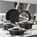 Pots and Pans Set 12-Piece Non-Stick Kitchen Cookware – Complete Cooking Set with Frying Pan | Durable Even-Heating Non-Stick Coating | Available in Black & White | Home Kitchen Es - product image 17