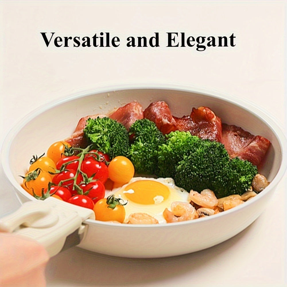 Ceramic Nonstick Cookware Set 17 Piece Pots and Pans with Removable Handles - PFOA Free Stackable Induction Ready Oven Dishwasher Safe RV Kitchen Set Frying Pans Sauce Pans Beige - product image 4