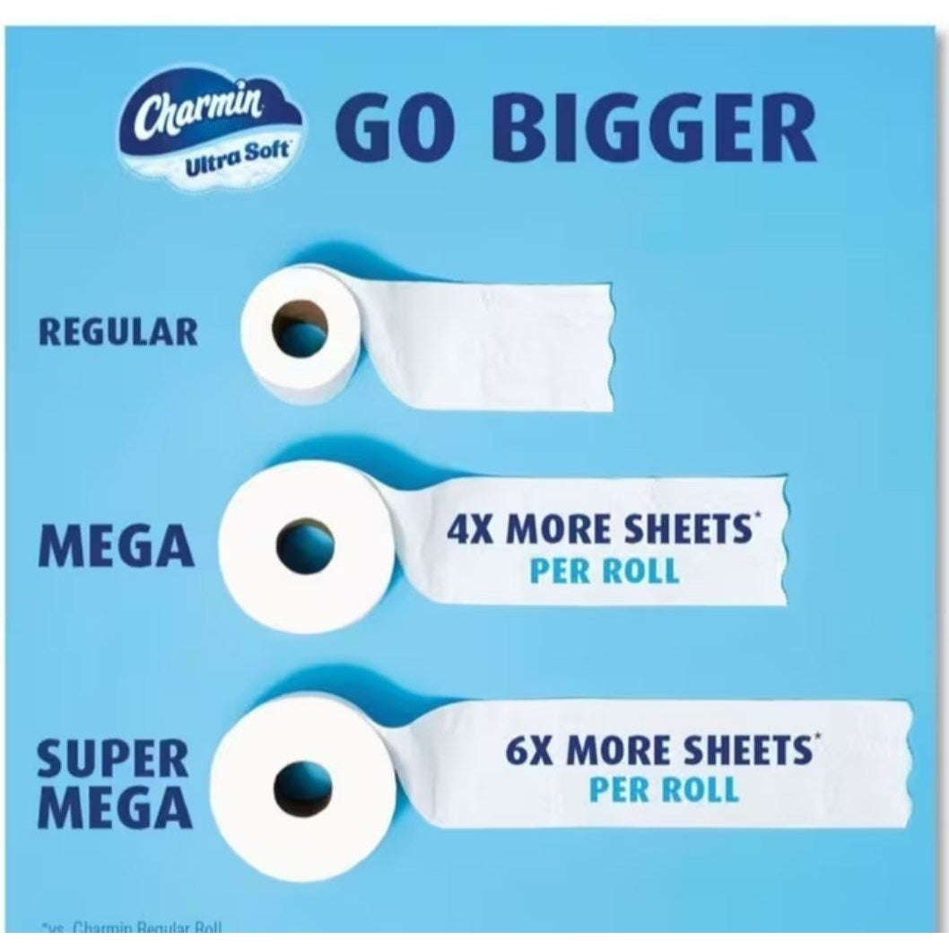 Ultra Soft Mega Roll Toilet Paper, 1 pack (16 Rolls) AND 3 Free Masks Included - product image 2