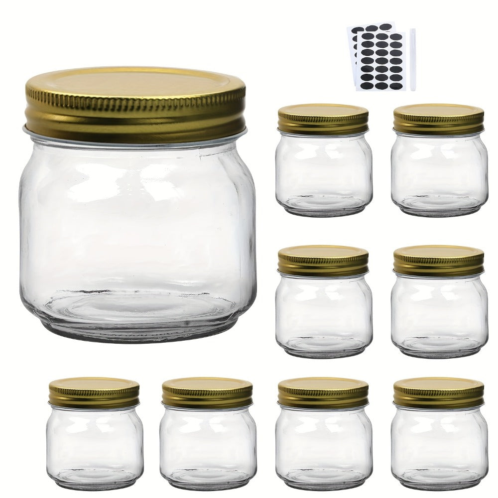 Mason Jars 8oz Glass Jars with Lids – 9/18/27/36 Pack Regular Mouth Canning Jars for Storage, Spices, Jelly, Jam, Honey & Caviar | Dishwasher Safe Spiral Lid Kitchen Storage Contai - product image