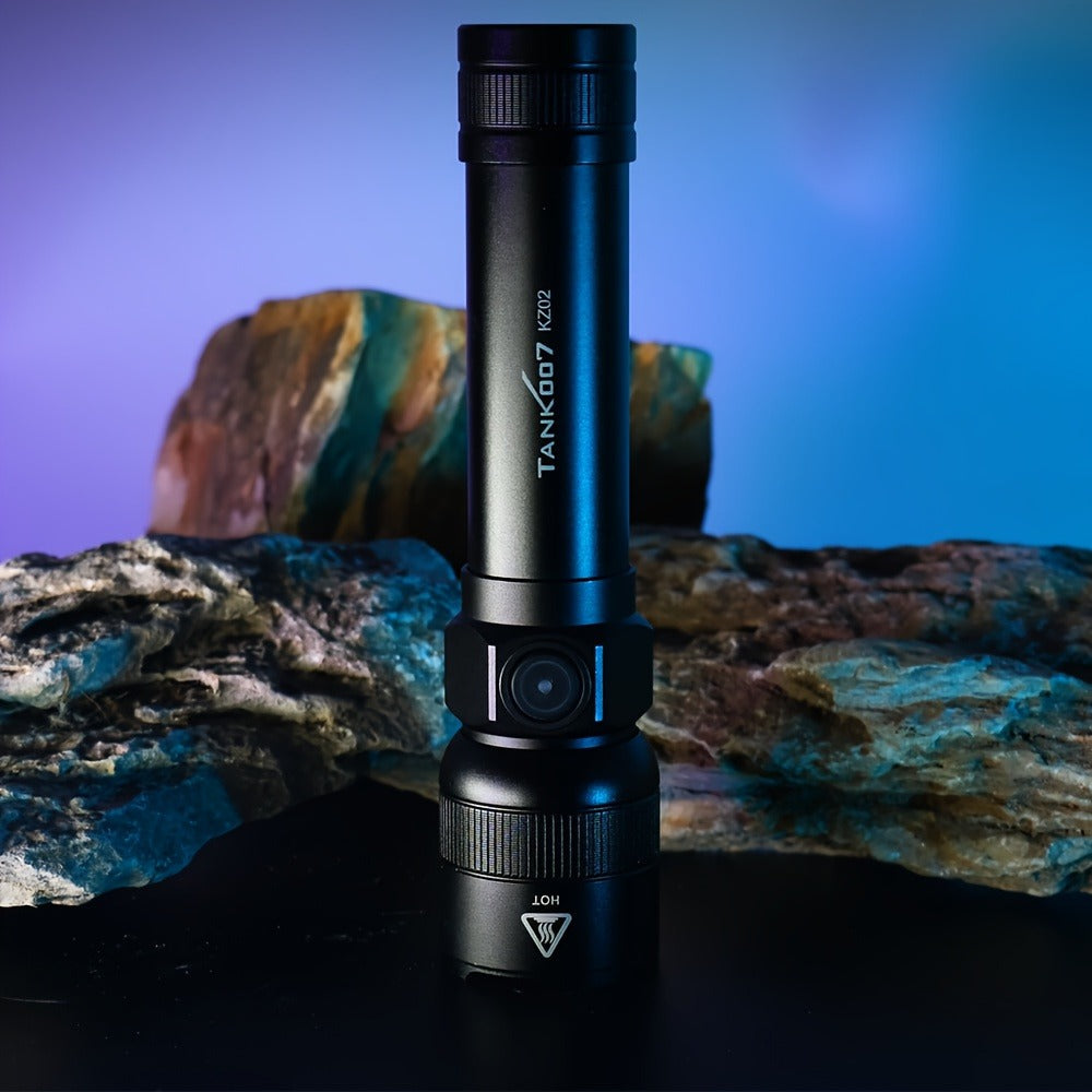 Mini LED Flashlight 18650 Rechargeable Battery | Adjustable Focus & Brightness Zoomable Compact Torch | Textured Grip for Camping Fishing Hiking Outdoor Adventures & Emergency - product image 2