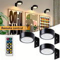 Battery Operated Picture Lights 3-Pack, Magnetic Painting Light with Remote & Timer, 3 Lighting Modes Dimmable Wireless Wall Puck Lights for Art Frames Portraits – Black - product image 13