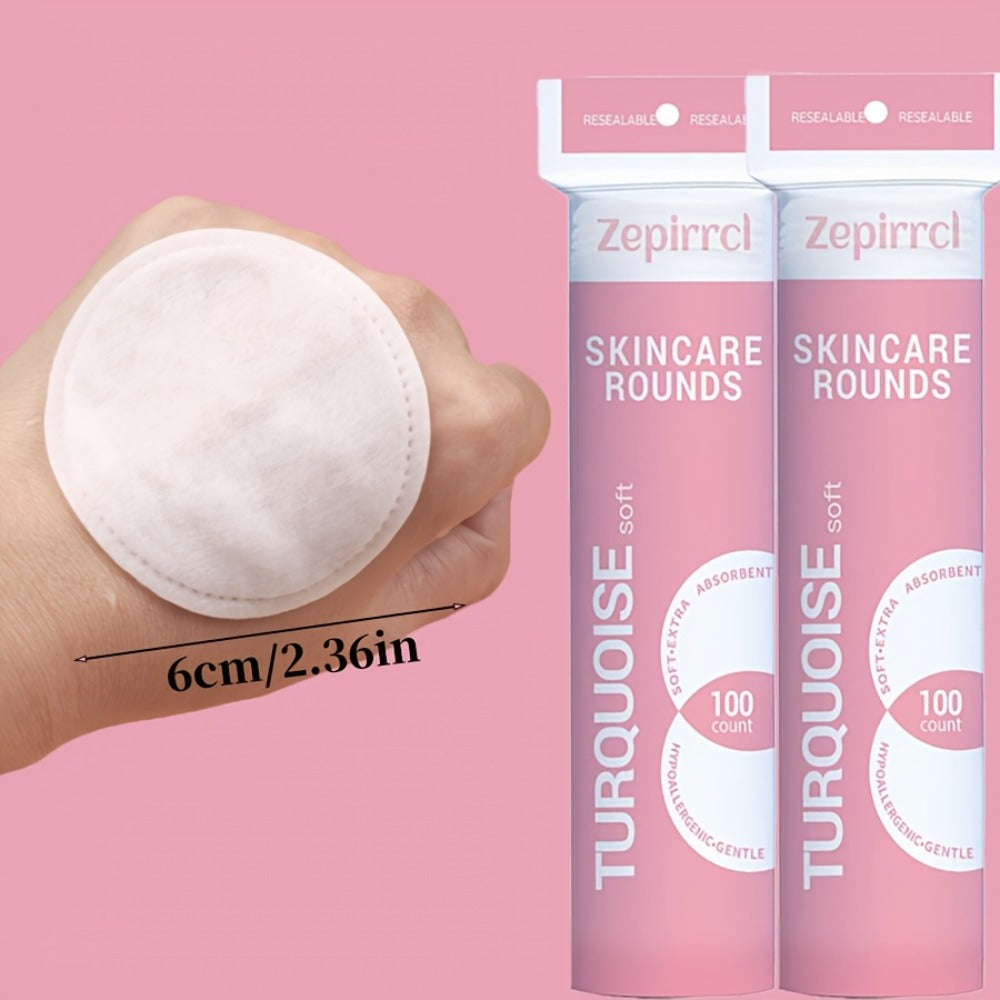 Cotton Rounds Makeup Remover Pads 600pcs — Soft Lint-Free Disposable Facial Cleansing Pads for All Skin Types, Toner Application, Eye & Nail Polish Removal, 6 Packs x 100 Count - product image 5