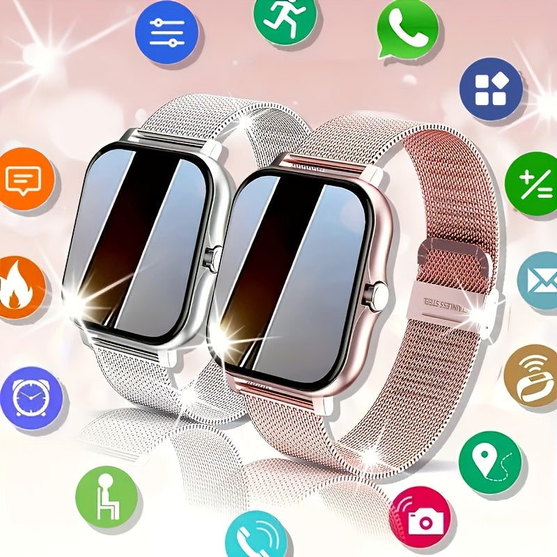 Fitness Tracker Watch Compatible with Android & iPhone for Men and Women, Dual Strap – Bluetooth Calling Smartwatch with 1.83" Full Touch Screen, Multiple Sport Modes, Music Control & Sedentary Reminder