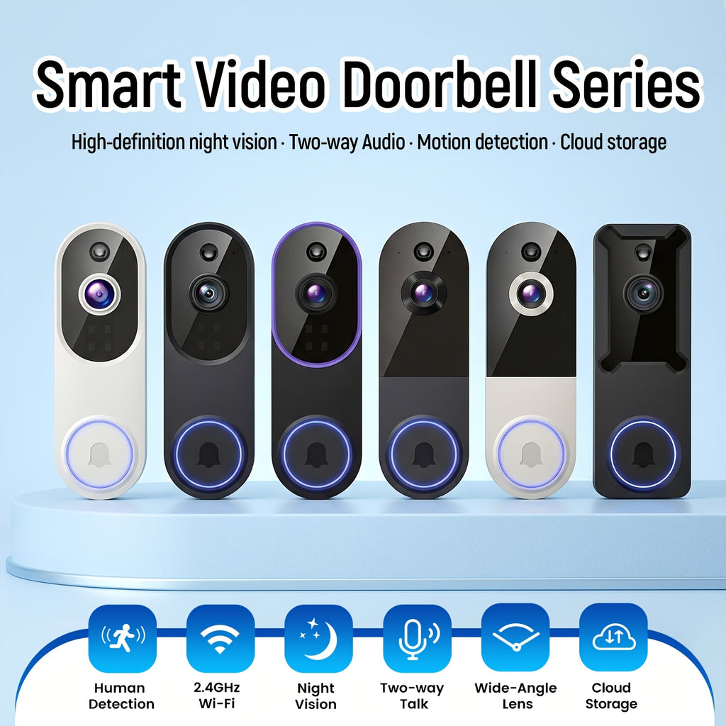 2K Wireless Camera, Multi-combination Smart Doorbell, 166° Wide-angle Video Surveillance, Two-way Voice Intercom, Cloud Storage, Support For Rechargeable - product image