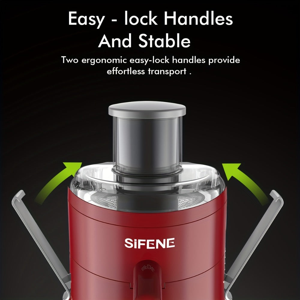Centrifugal Juicer Wide Feed Chute - 2-Speed Juice Extractor for Fruits & Vegetables, Fast Juicing Machine, Easy to Clean, Compact Design for Home Kitchen, Red - product image 4