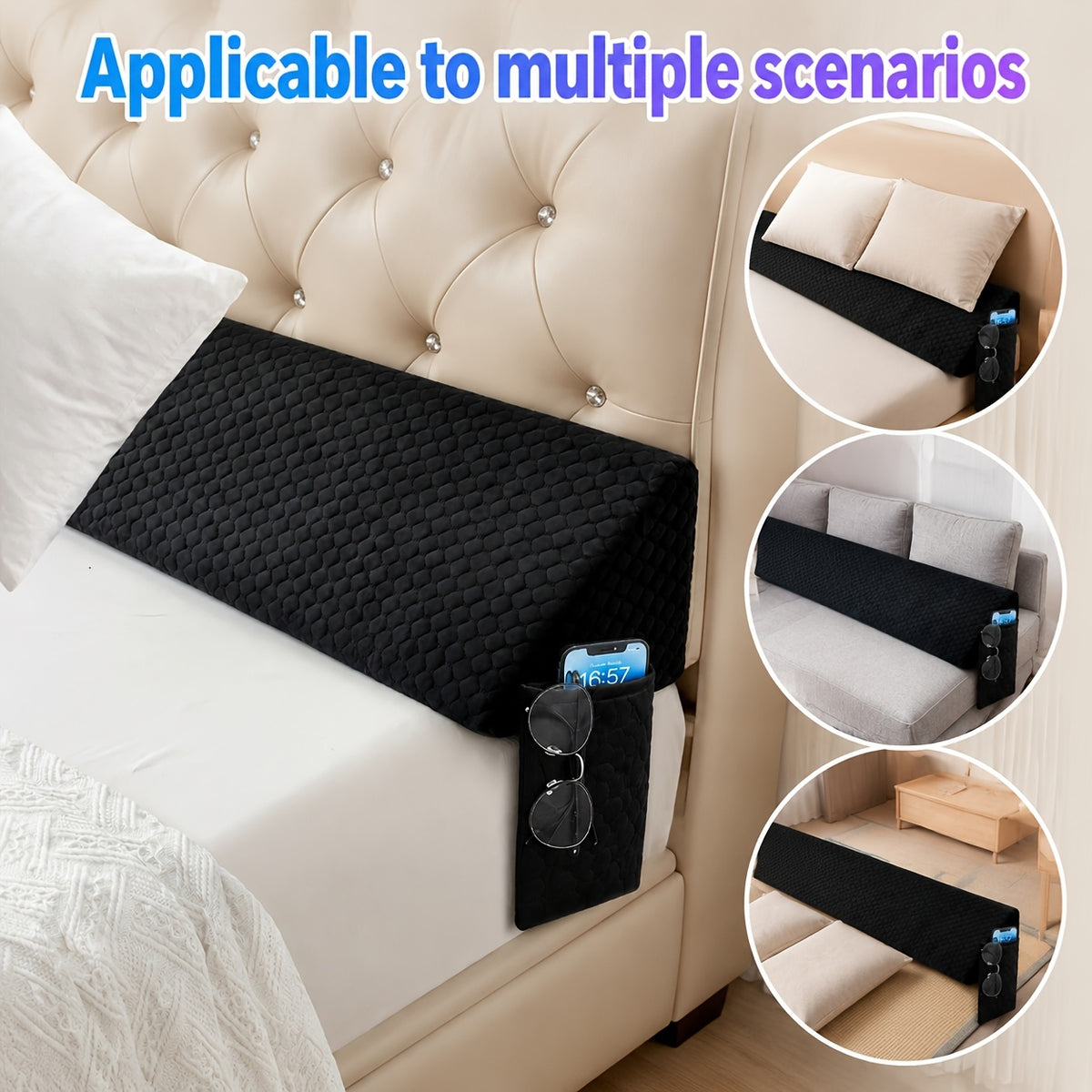 Bed Wedge Pillow - Bed Gap Filler Mattress Wedge Headboard Pillow Close The Gap 0-7" Between Your Headboard and Mattress Or Wall for Sleeping Backrest Pillow - product image 8