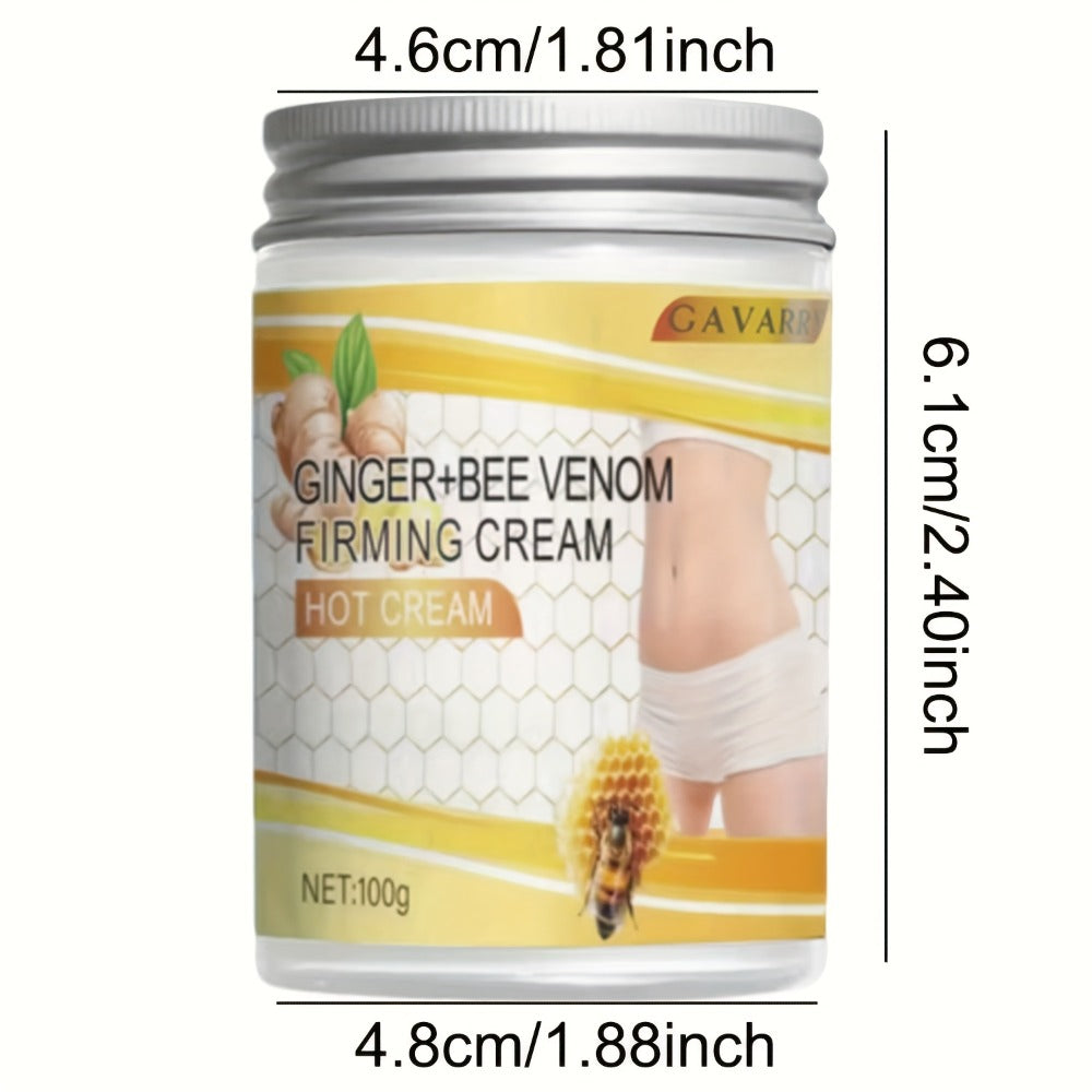 Body Firming Cream for Women - Ginger & Bee Venom Tightening Lotion with Glycerin, Aloe Vera & Vitamin E, Targets Abdomen Arms Legs Waist, All Skin Types, 2-Pack 3.52oz - product image 5