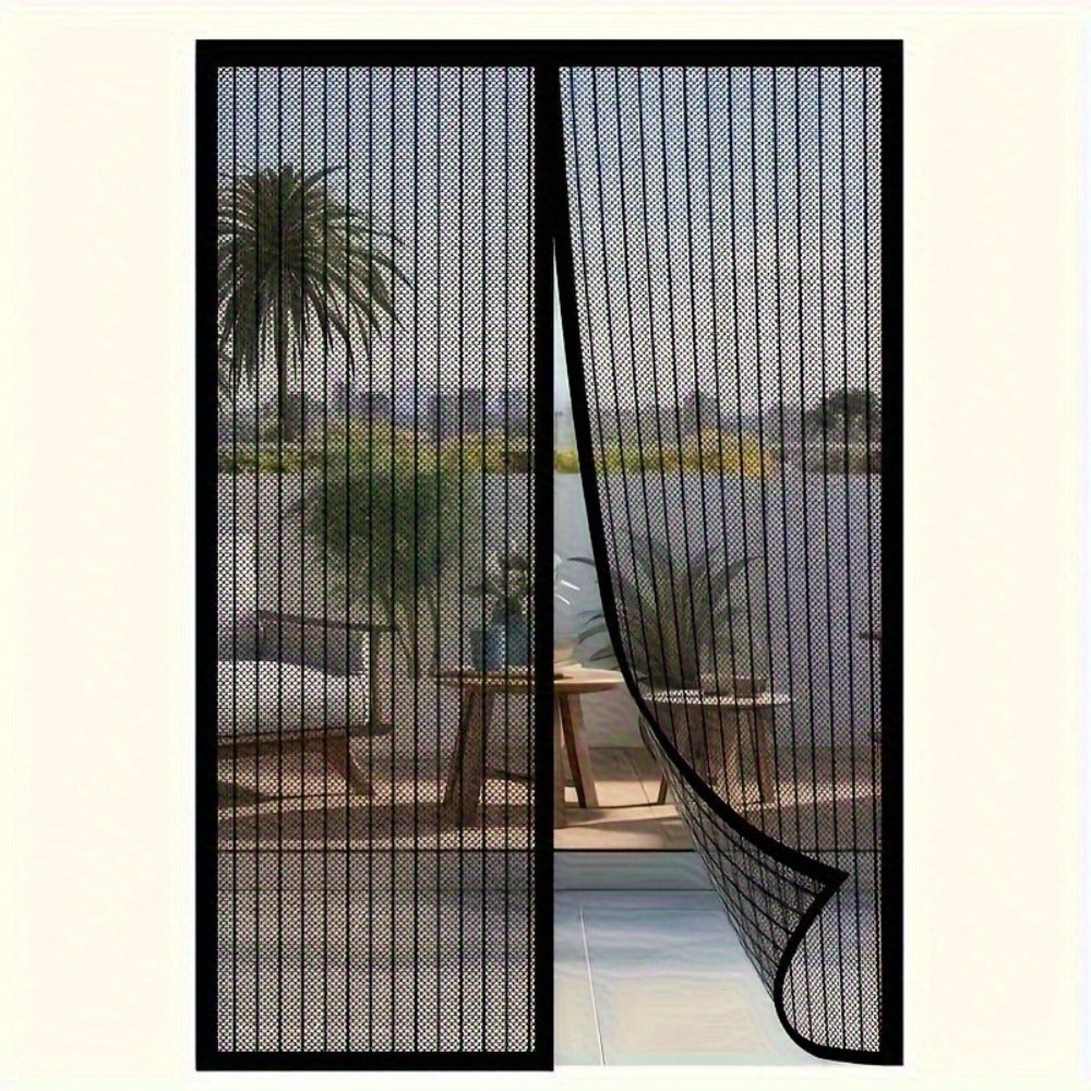 Magnetic Screen Door with Heavy Duty Metal Frame – Self-Closing Mesh Door Curtain, Insect-Proof Bug Screen with Frame Shackle, Easy Install for Indoor & Outdoor Doorways, Pet & Kid - product image