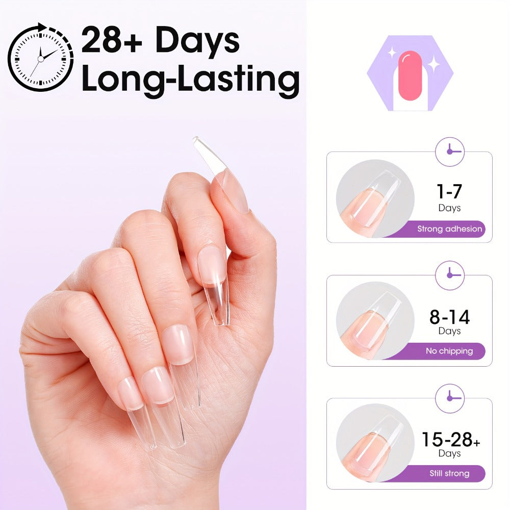 Solid Gel Nail Glue Kit with Mini LED Lamp — 8g UV Cure Gel Glue 28+ Days Long-Lasting Bond for Press On Nails Acrylic Tips Rhinestones, Non-Toxic Natural Resin, Salon & Home Manic - product image 7