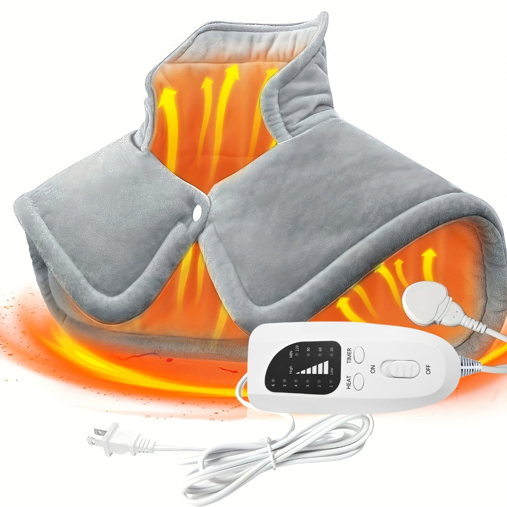 Graphene Heating Shawl Wrap Blanket - Ultra-Soft Coral Fleece Temperature-Regulating Neck Back Shoulder Warmer, Machine Washable Christmas Gift for Women Men Family - product image 2