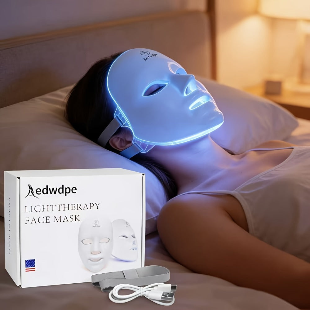 LED Facial Beauty Device 7-Color Light Therapy Portable At-Home Skincare Tool — USB Rechargeable Skin Rejuvenation Anti-Aging Face Care Gift for Women - product image 9